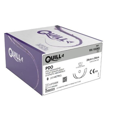 Surgical Specialties Corp  Quill Suture 0 27" Polydioxanone Monofilament CT-1 Violet 12/Bx - VLP-2012