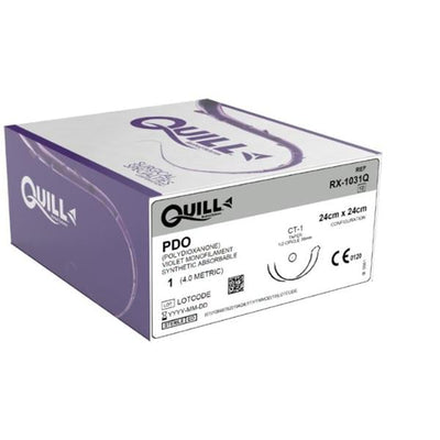Surgical Specialties Corp Quill Suture 1 24x24cm Polydioxanone Monofilament CT-1 Violet 12/Bx  - RX-1031Q