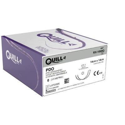 Surgical Specialties Corp Quill Suture 0 14x14cm Polydioxanone Monofilament CT-1 Violet 12/Bx  - RX-1069Q