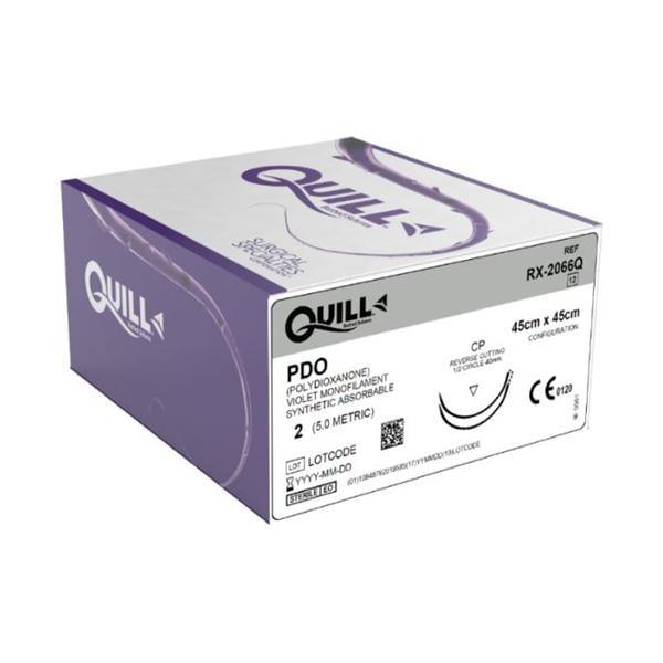 Surgical Specialties Corp Quill Suture 2 27" Polydioxanone Monofilament CP Violet 12/Bx  - VLP-2011