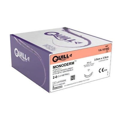 Surgical Specialties Corp Quill Monoderm Suture 3-0 14x14cm Polyglecaprone Mnflmnt DE-12/DE-12 Clr 12/Bx - YA-1018Q