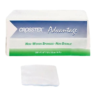 Crosstex International Advantage Composite Non-Woven Sponge 4x4" 4 Ply Non-Sterile Square LF - ENC4NWLA