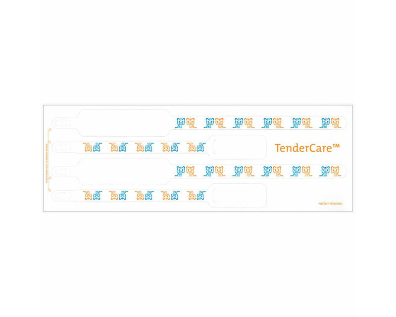 PDC Tendercare® Thermal Wristband 4pt Mother, Father, Baby Set Adhesive Closure 11" L x 1" H (Adult) 8" L x 7/8" H (Infant) White With Tigers, 400 per Box |  7745-81-PDL
