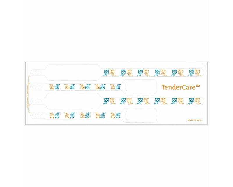 PDC Tendercare® Thermal Wristband 4pt Mother, Father, Baby Set Adhesive Closure 11" L x 1" H (Adult) 8" L x 7/8" H (Infant) White With Tigers, 300 per Box | 7746-81-PDK