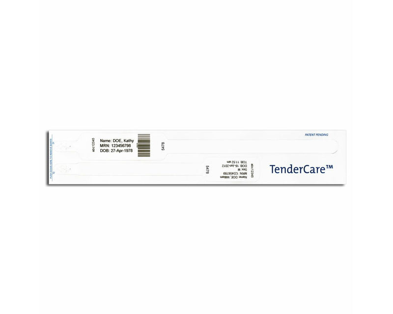 PDC Tendercare® Thermal Wristband 2pt Adult, Infant Set Adhesive Closure 11" x 1"(Adult) 8" x 7/8" (Infant) White, 240 per Box | 7750-11-PDO