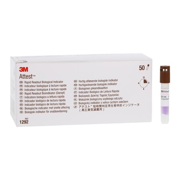3M Medical Products 3M™ Attest Rapid Readout Biological Indicator 50/Box, 4 BX/CA - 1292