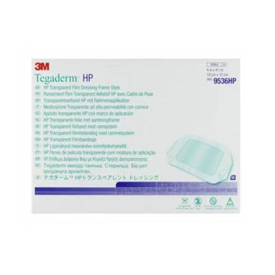 3M Medical Products Tegaderm HP Film Dressing 4x4-3/4" Sterile Adhesive LF, 4 BX/CA - 9536HP