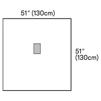 3M Medical Products Steri-Drape 51x51" Sterile Surgical Drape Fenestrated, 4 BX/CA - 1060