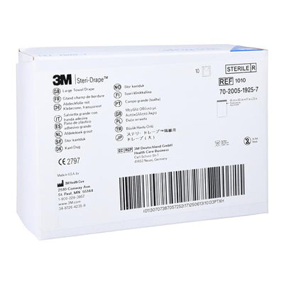 3M Medical Products Steri-Drape 23x17" Sterile Utility Drape Non-Fenestrated, 4 BX/CA - 1010