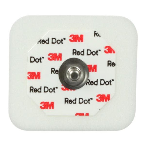 3M Medical Products Red Dot Electrocardio Electrode Adult 4x3-1/2cm Foam Disposable 50/Bg, 20 BAG/CASE - 2560