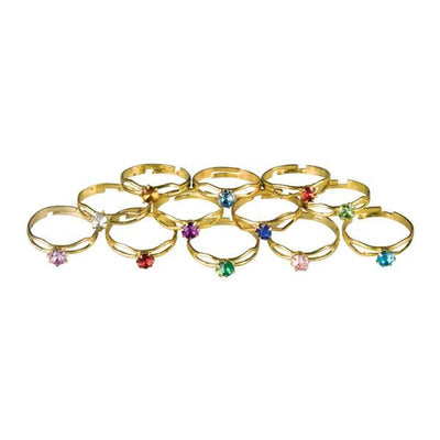 Office Supplies & Practice Mkt Birthstone Rings Assorted Colors 36/Box - D175-HS