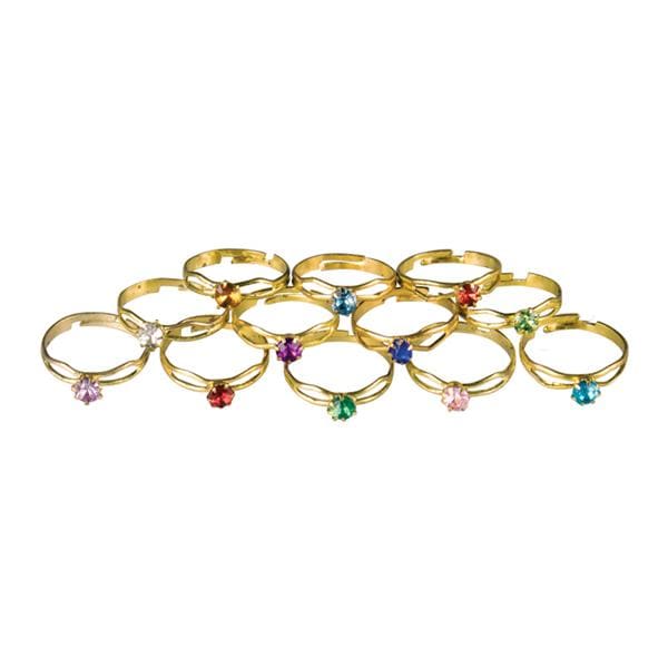 Office Supplies & Practice Mkt Birthstone Rings Assorted Colors 36/Box - D175-HS