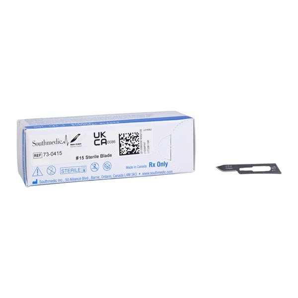 Southmedic Inc. -Polymer Coated Sterile Surgical Blade #15 Disposable, 6 BX/CA 73-0415