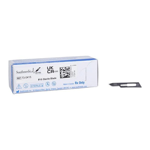 Southmedic Inc. -Polymer Coated Sterile Surgical Blade #15 Disposable, 6 BX/CA 73-0415