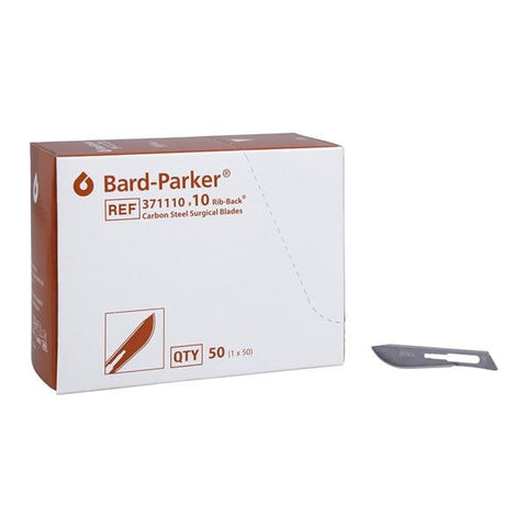 Bard Parker  Bard-Parker Carbon Steel Sterile Surgical Blade #10 Disposable 50/Bx - 371110