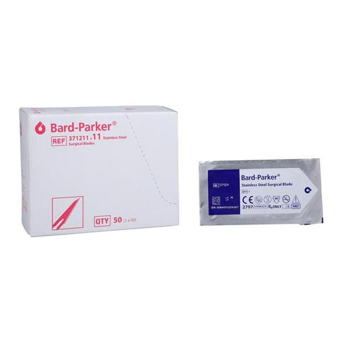 Bard Parker Bard-Parker Stainless Steel Sterile Surgical Blade #11 Disposable 50/Bx, 3 BX/CA - 371211