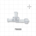Dual Check Valve, Female Luer Lock Inlet, Male Luer Lock Outlet, Female Luer Lock Control Port - 3 psi CP - 79000