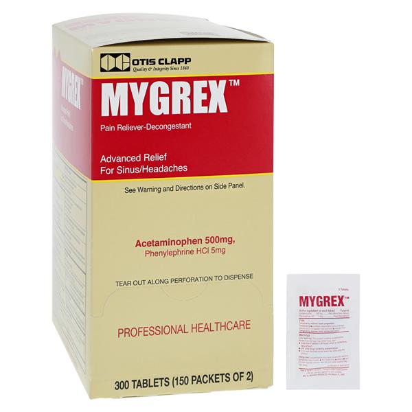 Medique Products Mygrex Pain Reliever Tablets 500/5mg Unit Dose 2x150/Box - 1615509