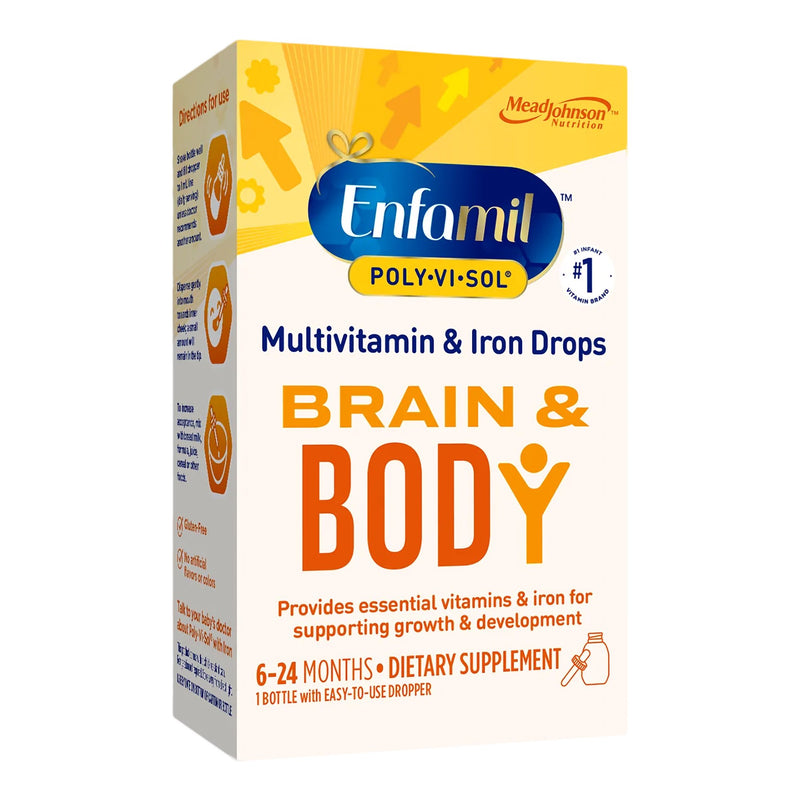 Mead Johnson Pediatric Multivitamin Supplement Poly·Vi·Sol® with Iron Vitamin A 1500 IU Strength Oral Drops 1.67 oz. - M-793519-3250 - Each