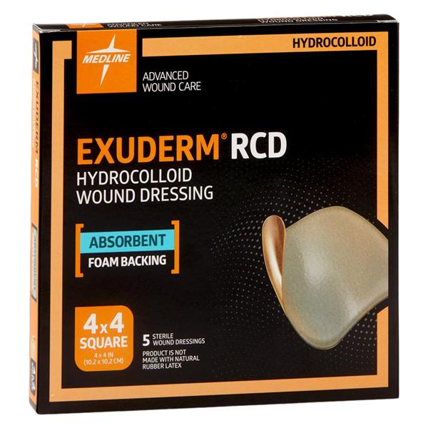 Medline Industries Inc Exuderm RCD Hydrocolloid Dressing 4x4" Sterile Absorbent LF - MSC5200