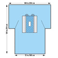 O & M Halyard -100x76x124" Sterile Laparotomy Drape 4x12" Fenestrated 89235