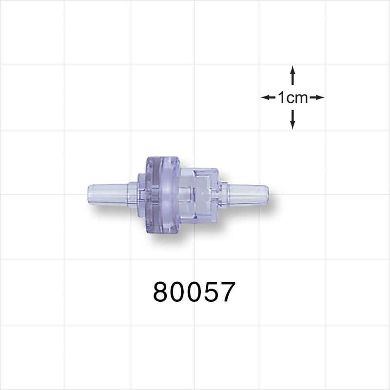 Duckbill Check Valve - 0.13 inch OD (3.3 mm); 0.112 psi CP - 80057
