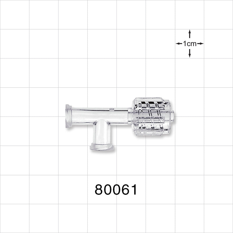 T Connector, Swivel Male Luer, 2 Female Luer Locks -  - 80061