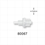 Check Valve, Tubing Port Inlet, Male Luer Lock Outlet - 0.124 inch OD (3.15 mm); Male Luer Lock Outlet; 0.143 psi CP - 80067
