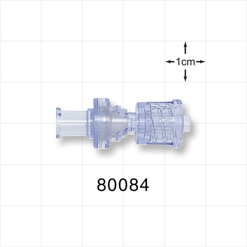 Check Valve, Female Luer Lock Inlet, Male Luer Lock Outlet - 0.112 psi CP - 80084