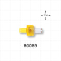 Duckbill Check Valve; Yellow Inlet, Clear Outlet - 0.078 inch ID (1.98 mm); 0.433 psi CP - 80089