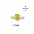 Duckbill Check Valve; Yellow Inlet, Clear Outlet - 0.105 inch ID (2.67 mm); 0.433 psi CP - 80091
