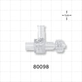 Dual Check Valve, Female Luer Lock Inlet, Male Luer Lock Outlet, Tubing Control Port - 0.172 inch - 0.15 inch ID/0.3 inch - 0.317 inch OD (4.4 mm - 3.8 mm/7.6 mm - 8.1 mm); 3 psi CP - 80098