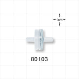 Check Valve, White Inlet, Clear Outlet - 0.13 inch - 0.138 inch OD (3.3 mm - 3.5 mm); 0 psi - 0.29 psi CP - 80103