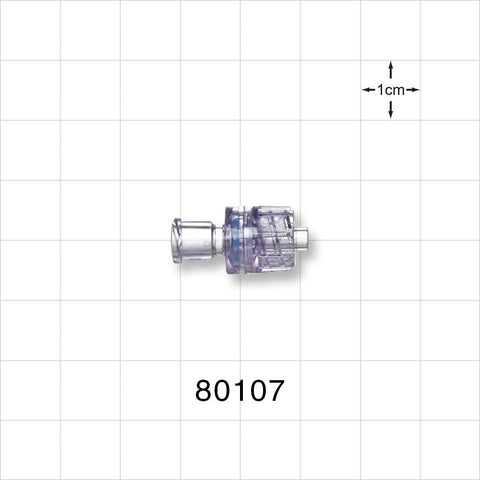 Check Valve, Female Luer Lock Inlet, Male Luer Lock Outlet - 1.5 psi - 5 psi CP - 80107
