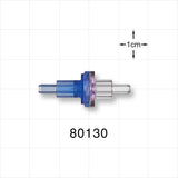 Check Valve, Blue Inlet, Clear Outlet - Fits 0.122 inch ID x 0.165 inch OD Tubing (3.1 mm x 4.2 mm); 0.014 - 0.087 psi CP - 80130