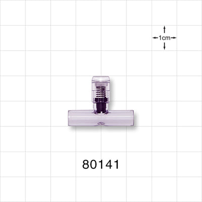 T Pressure Relief Valve - Top Port 0.281 inch OD; Bottom Ports 0.25 inch OD (7.1 mm, 6.4 mm); 2.5 psi CP (+/- 20% Crack Tolerance) - 80141