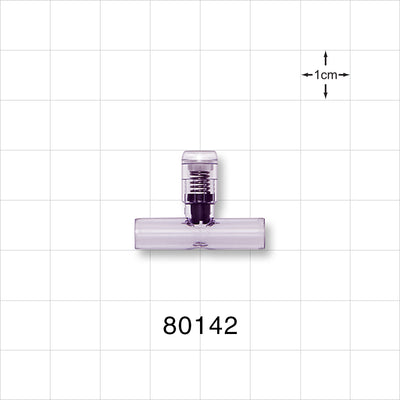 T Pressure Relief Valve - Top Port 0.281 inch OD; Bottom Ports 0.25 inch OD (7.1 mm, 6.4 mm); 8.45 psi CP (+/- 25% Crack Tolerance) - 80142