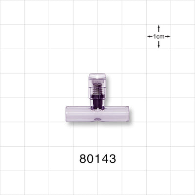 T Pressure Relief Valve - Top Port 0.281 inch OD; Bottom Ports 0.25 inch OD (7.1 mm, 6.4 mm); 30 psi CP (+/- 10% Crack Tolerance) - 80143