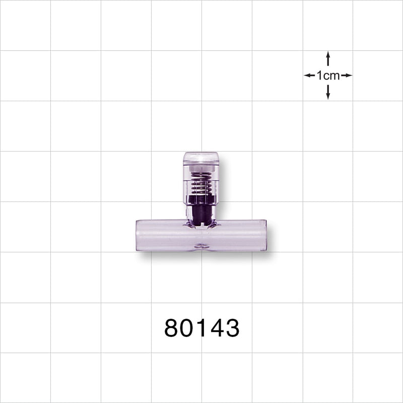 T Pressure Relief Valve - Top Port 0.281 inch OD; Bottom Ports 0.25 inch OD (7.1 mm, 6.4 mm); 30 psi CP (+/- 10% Crack Tolerance) - 80143