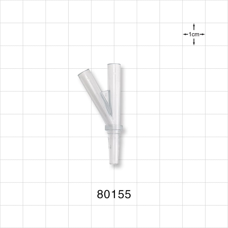 Y Connector, 2 Female Luer Slips, Male Luer Slip, Natural -  - 80155
