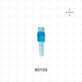 Female Luer Lock, Tubing Port, Blue - 0.19 inch OD (4.83 mm) - 80159