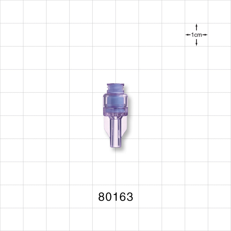 Needleless Injection Site, Swabbable, Female Luer Lock, Tubing Port - 0.098 inch ID (2.49 mm) - 80163