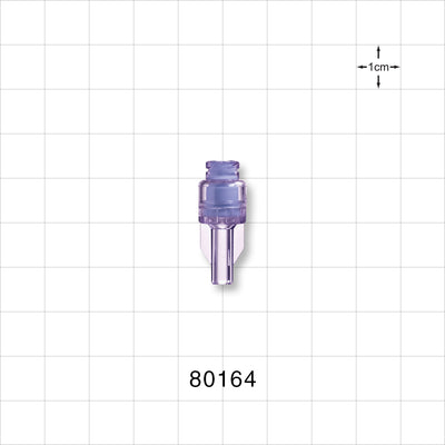Needleless Injection Site, Swabbable, Female Luer Lock, Tubing Port - 0.11 inch ID (2.79 mm) - 80164