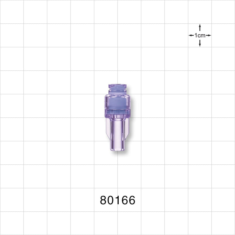 Needleless Injection Site, Swabbable, Female Luer Lock, Tubing Port - 0.16 inch ID (4.06 mm) - 80166