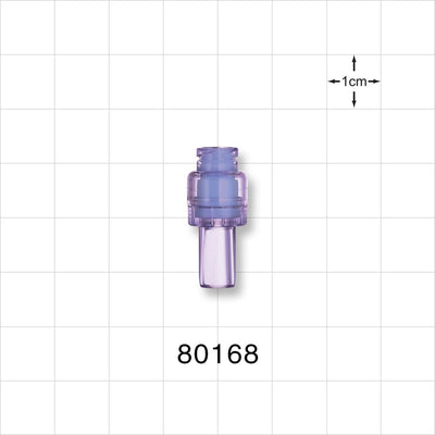 Needleless Injection Site, Swabbable, Female Luer Lock, Tubing Port - 0.16 inch ID/0.27 inch OD (4.06 mm/6.86 mm) - 80168