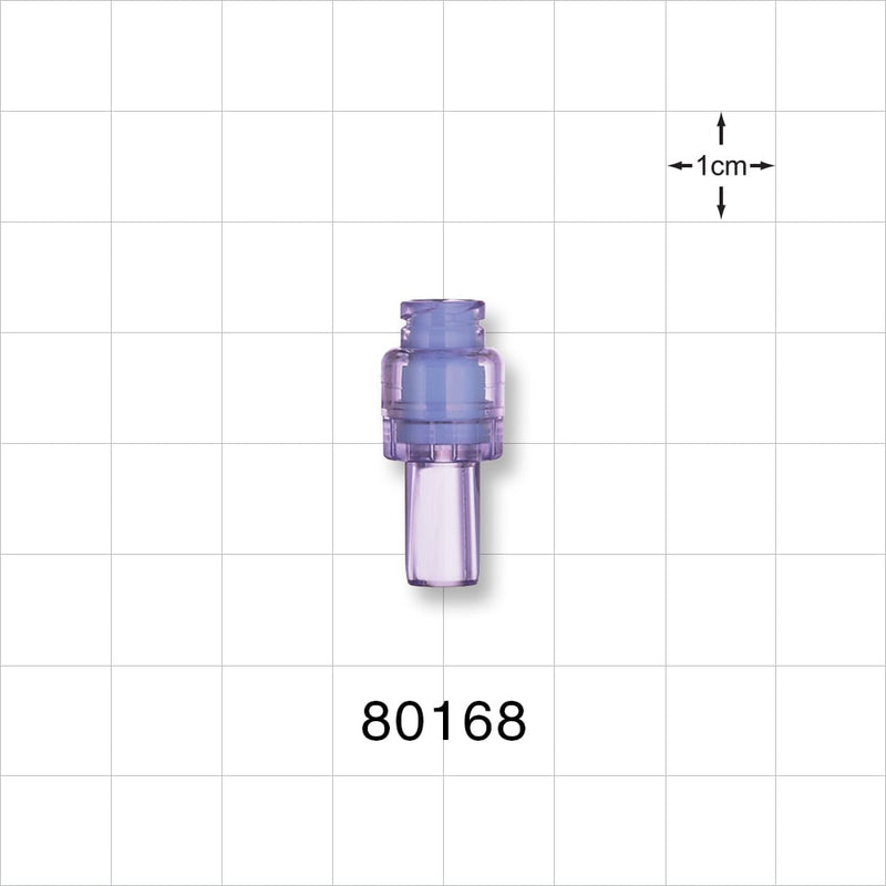 Needleless Injection Site, Swabbable, Female Luer Lock, Tubing Port - 0.16 inch ID/0.27 inch OD (4.06 mm/6.86 mm) - 80168