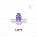 T Connector, Needleless Injection Site, Swabbable, Female Luer Lock, Tubing Ports - 0.157 inch ID (3.99 mm) - 80171