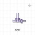 Dual Check Valve, Female Luer Slip Inlet, Tubing Port Outlet, Female Luer Lock Control Port - 1 psi CP - 80183