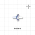 Check Valve, Blue Male Luer Slip Inlet, Clear Male Luer Slip Outlet - 0.27 psi CP - 80184
