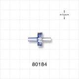 Check Valve, Blue Male Luer Slip Inlet, Clear Male Luer Slip Outlet - 0.27 psi CP - 80184